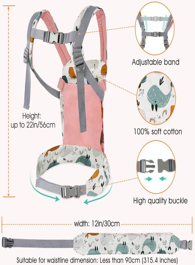 Vollence Baby Doll Carrier Front and Back Backpack Doll Carrier for 14 to 25 inch Dolls - Image 5